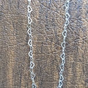 "Little Hearts", ankle bracelet, sterling silver 10"